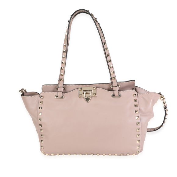 Valentino Handbags - Valentino Poudre Calfskin Small Rockstud Tote
